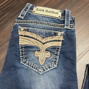 Rock revival sorrel capri size 27